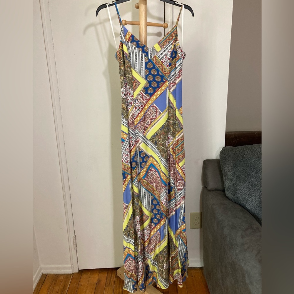 L'agence Patchwork Style Patterned Side Slit Dres… - image 1